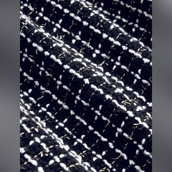 Cider Tweed U-Neckline Solid Mini Tweed Dress in Carbon Size Large NEW - Picture 6 of 15